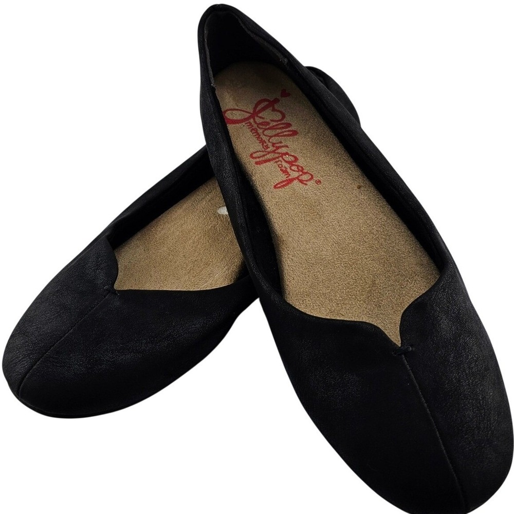 Jellypop Indy‎ Black Memory Foam Ballet Flats Women's Size 9.5M EUC